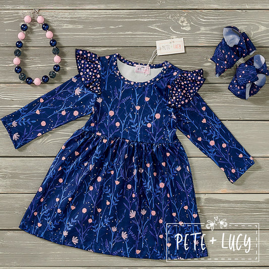 Pete + Lucy 2 Midnight Blooms Dress