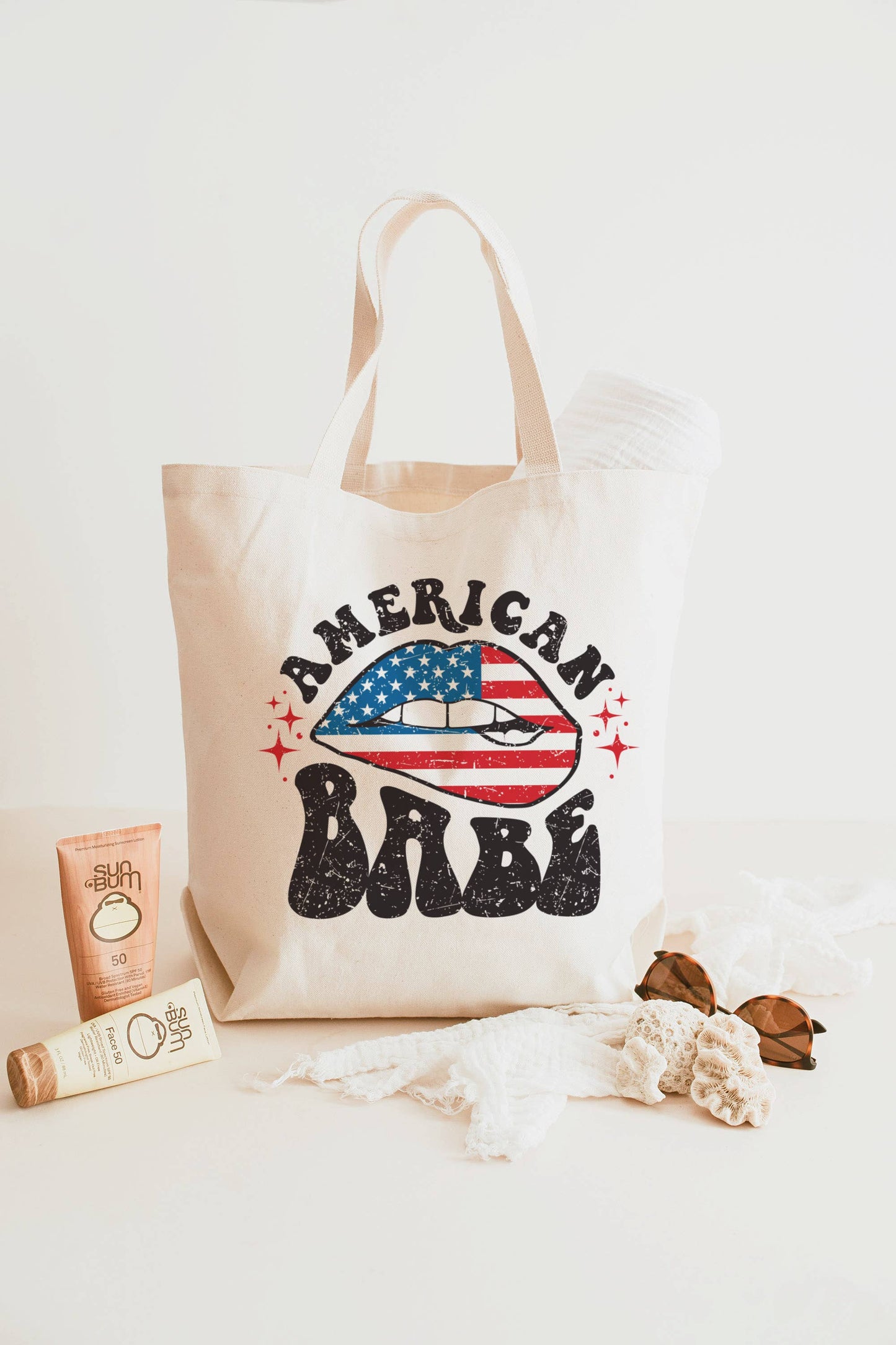 American Babe Lips XL Tote Bag