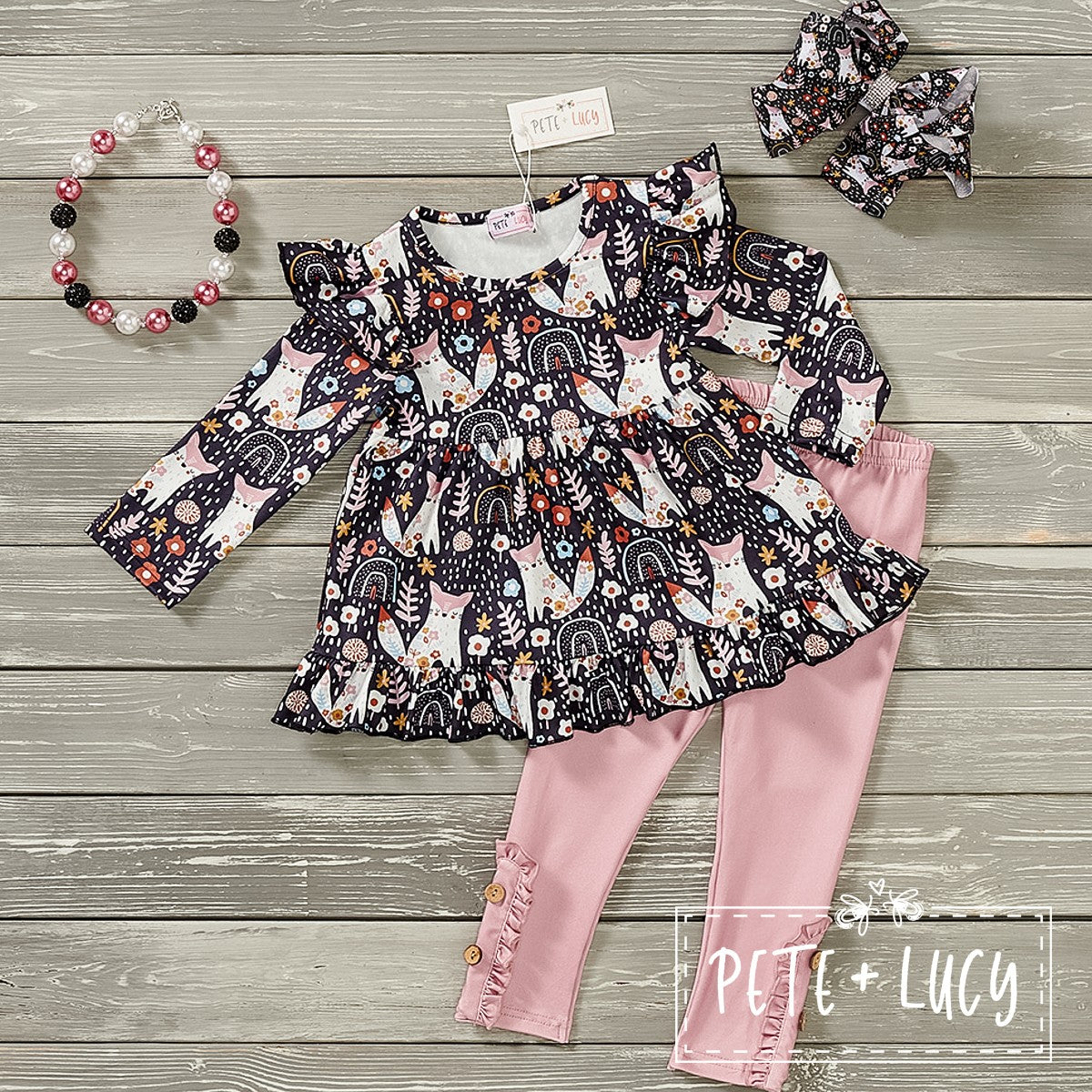 Pete + Lucy 5 Fox in Nature - 2 Piece Set