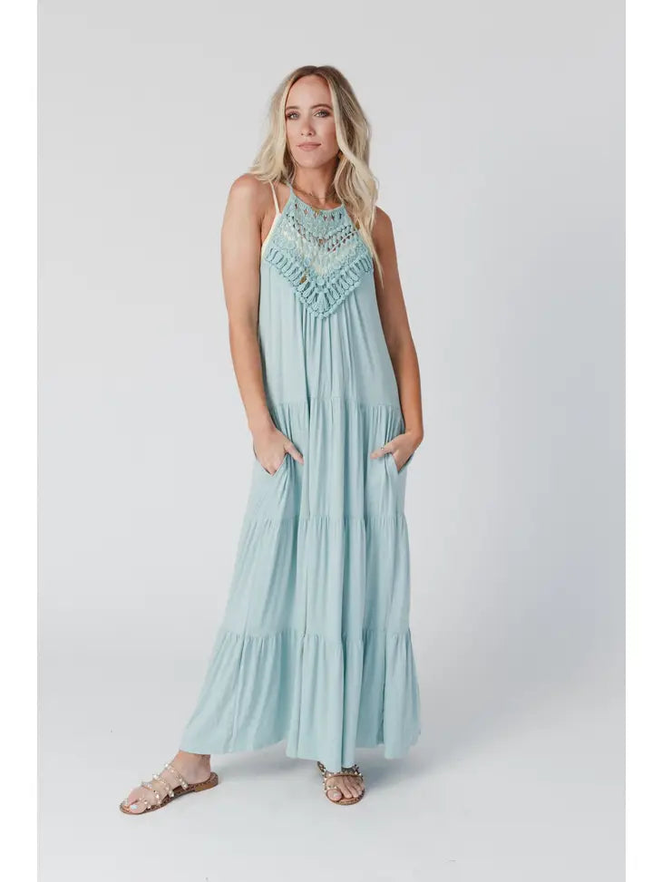 Perfection Tiered Maxi Dress - Sage