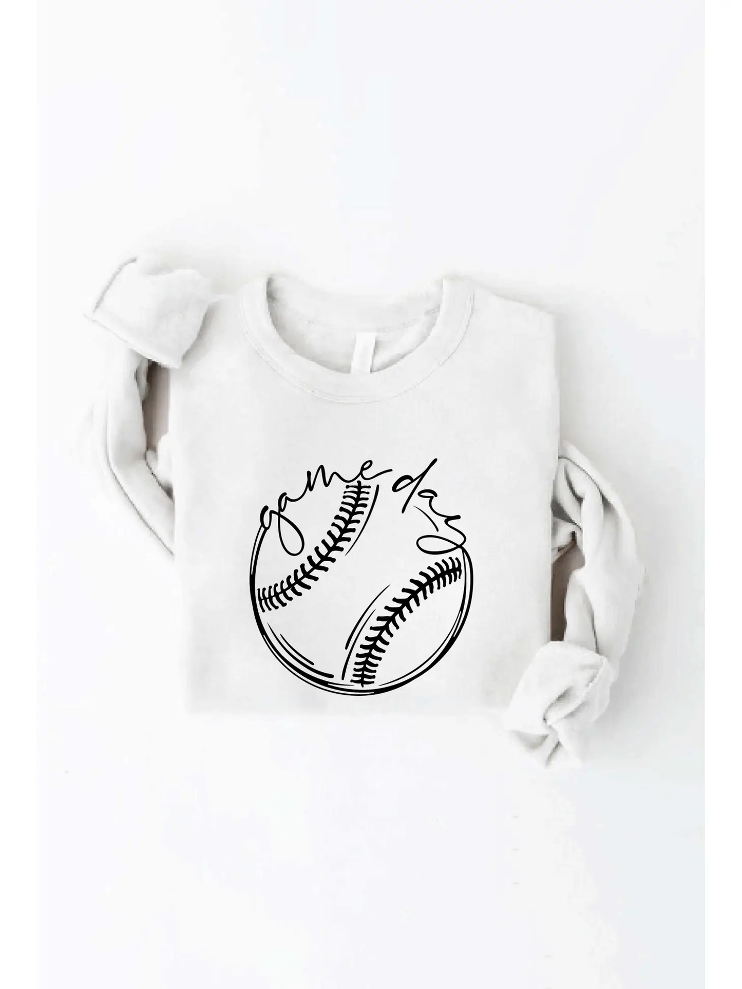 BASEBALL/SOFTBALL GAME DAY - Graphic Sweatshirt - Vintage White