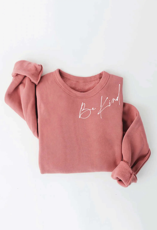 BE KIND - Graphic Sweatshirt - Mauve