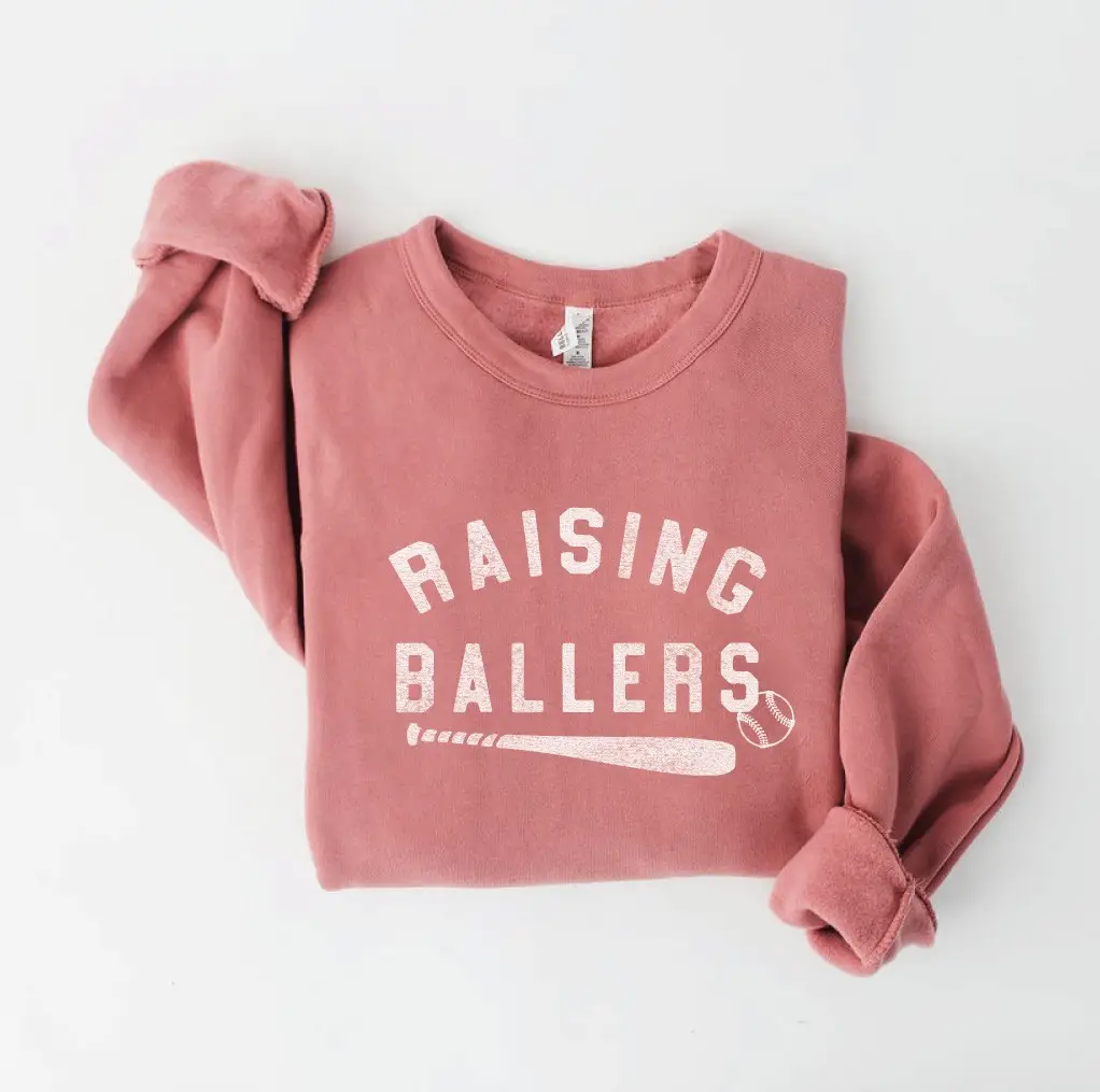 BASEBALL/SOFTBALL - Raising Ballers Sweatshirt - Mauve