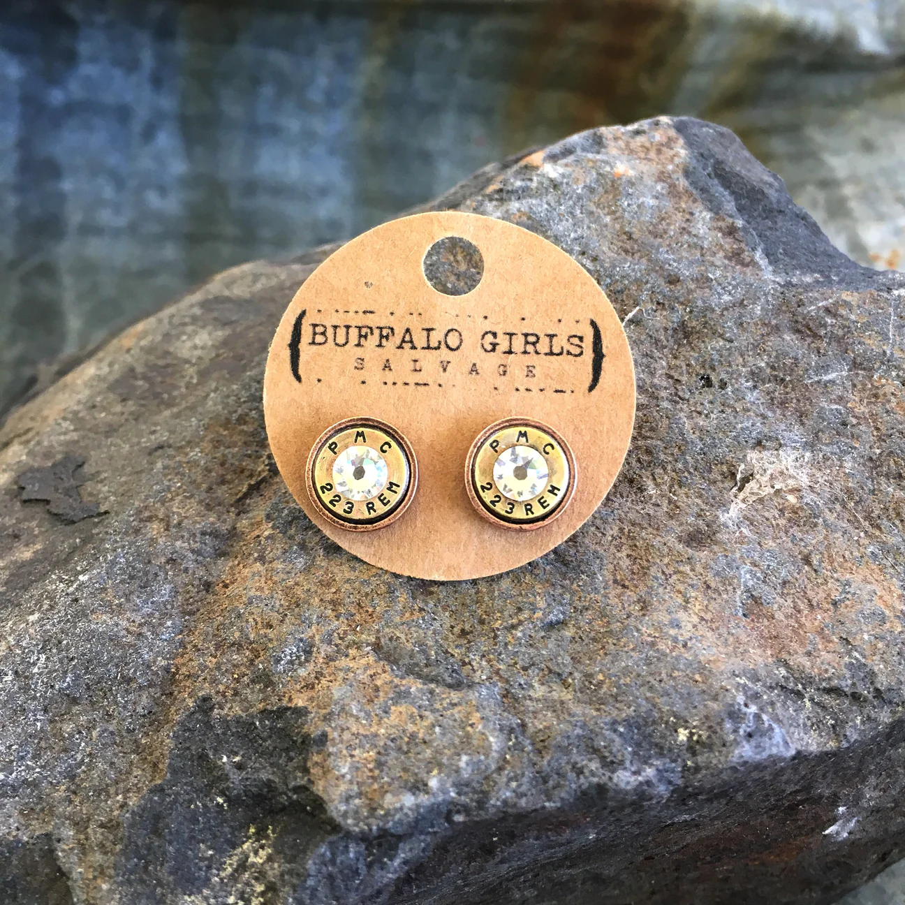 Bullet Stud Earrings - Copper